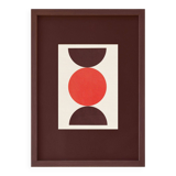 Collage abstrait sur papier encadrée signée eawy