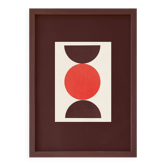 Framed abstract collage on paper signed eawy.