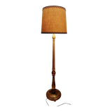 Gilded wooden floor lamp