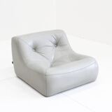 Fauteuil Kali en cuir gris de Michel Ducaroy pour Ligne Roset