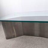 Table Ypsilon en acier inoxydable, années 1970