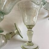Set of 6 glasses of Biot signed 16cm 1960