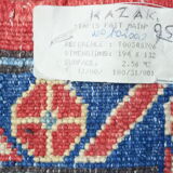 Tapis Kazak noué à la main 194x132cm