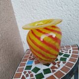 Eric Lindgren's blown glass vase from Claret Glassworks