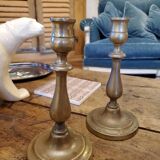2 brass candle holders