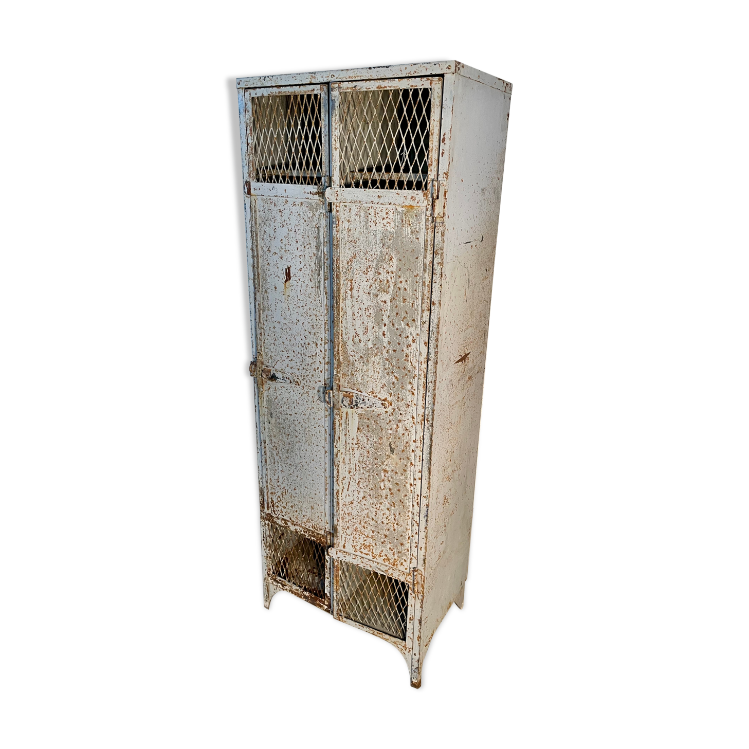 Industrial style metal locker cloakroom