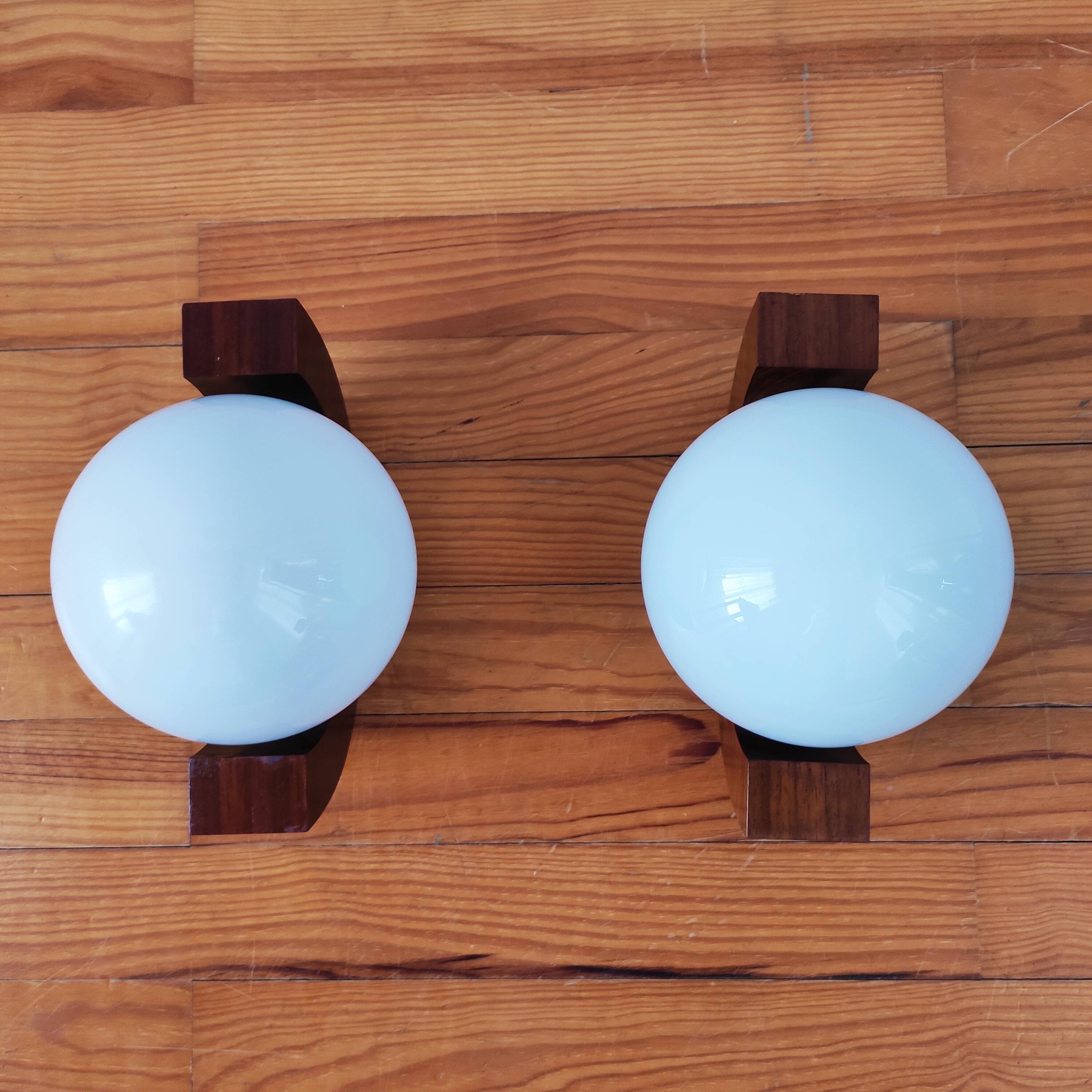 Pair of Scandinavian wall lights