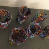 Set of 6 "Goto" water glasses from Murrisa in Murano glass, Italy