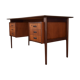Mid-Century Danish Executive Teak Floating Desk, 1960s.