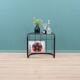Glass coffee table, Danish design, 1970s, production: Denmark