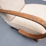 1930 Jindrich Halabala Bentwood Armchair in Beige Buckle