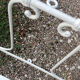 19th century wrought iron baby bed convertible into a bench + wool mattress