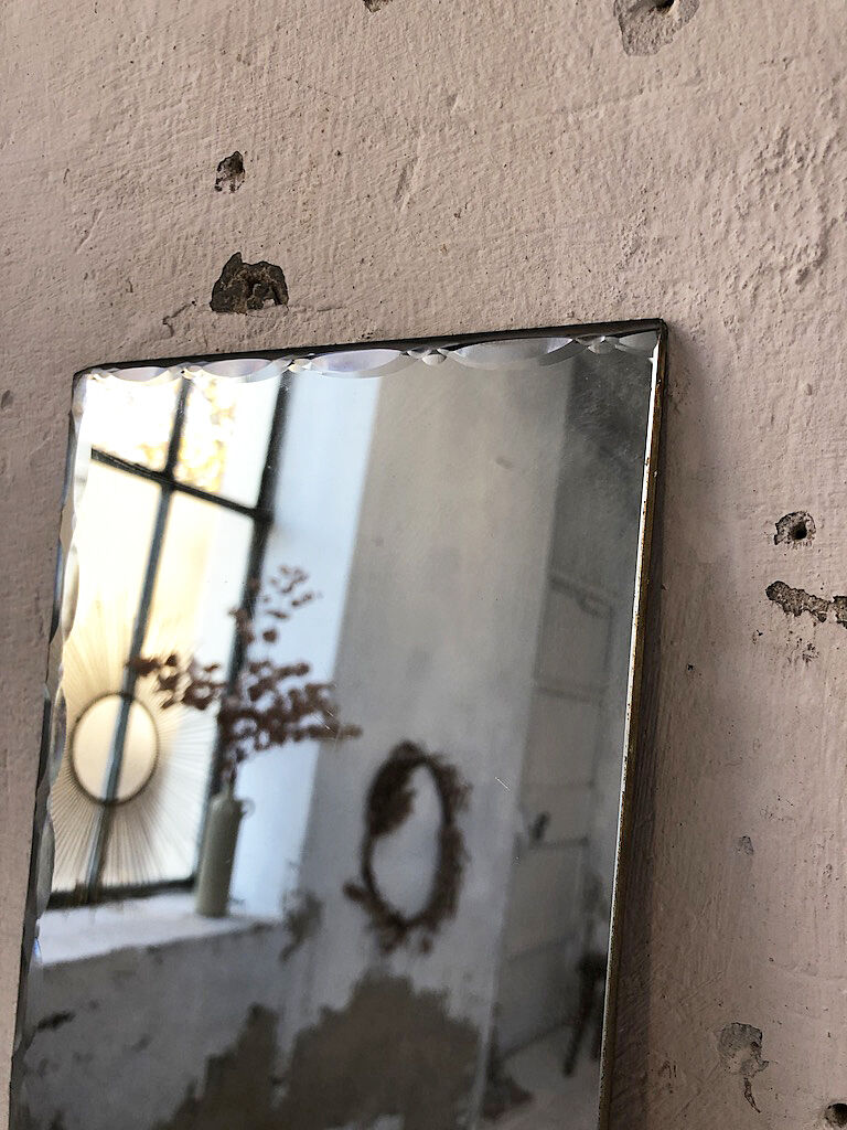 Miroir biseauté années 50 18x70cm
