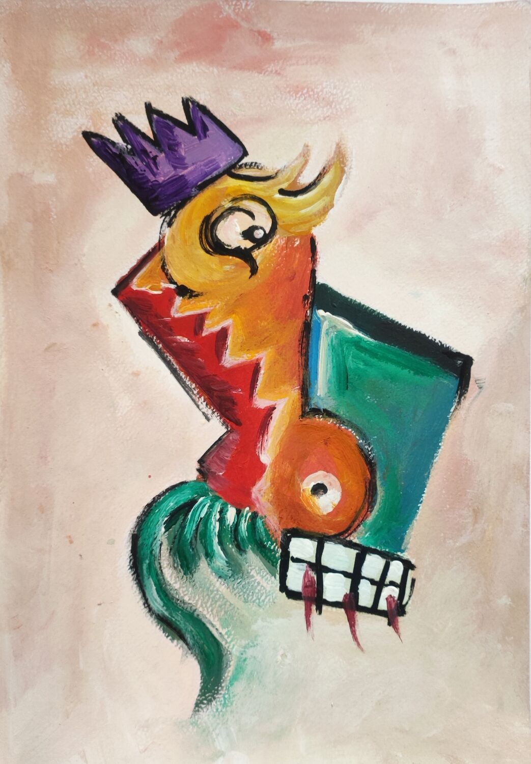 Expressionist acrylic painting