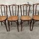 Series 4 chairs Bistro wood curved Fischel