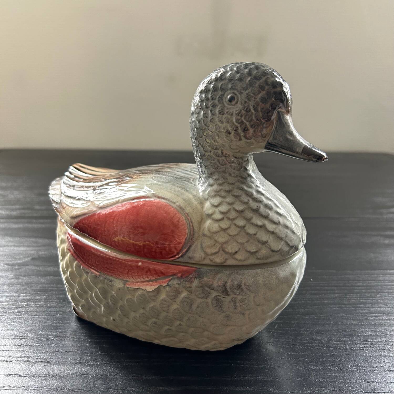 Green and pink duck terrine