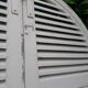 Arched shutters oak louvers H226xW277 4 leaves