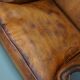 Old Patinated Dutch Cognac Colored Leather Club Chair, Set of 2