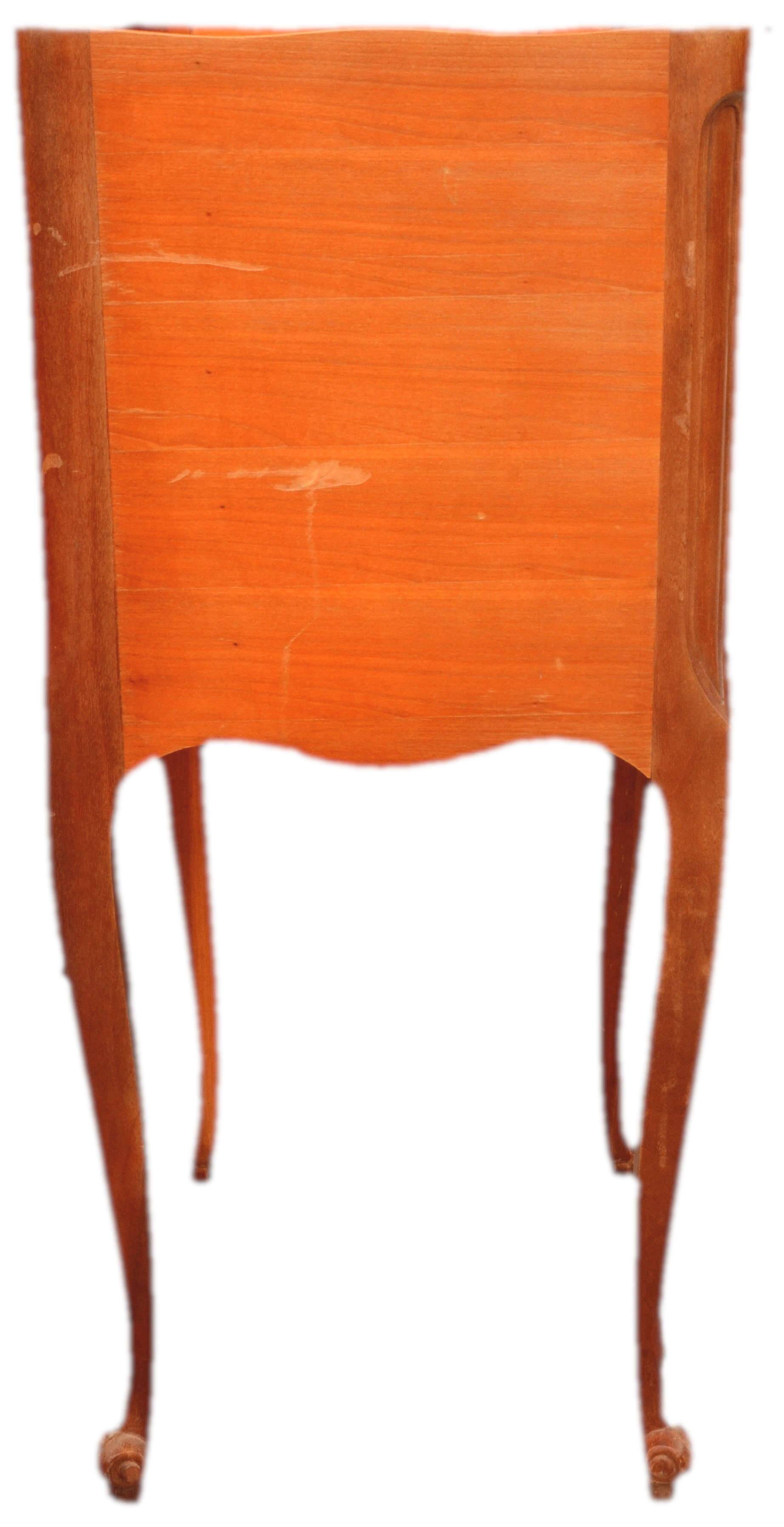 Cherry bedside table in Louis XV style