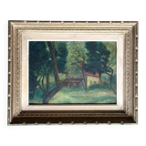 Oil painting, woods, signed Bertin 1932, framed