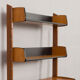 Scandinavian free standing vertical bookcase with a secrtetaire or home office wall unit model Ergo,