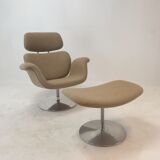 Fauteuil tulipe et pouf par Pierre Paulin pour Artifort, années 1980