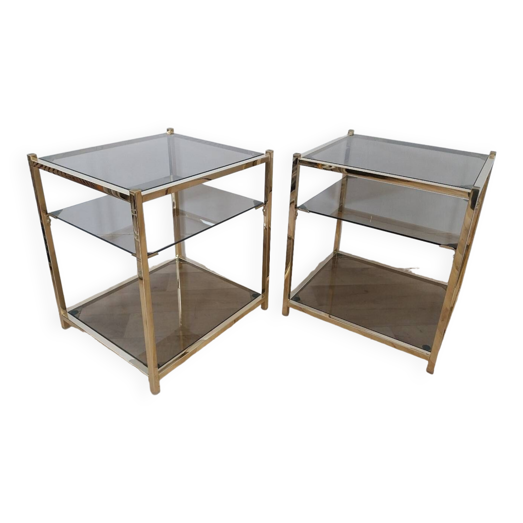 Belgo chrom side tables from the 70s