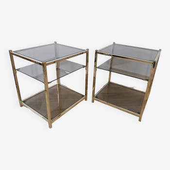 Belgo chrom side tables from the 70s