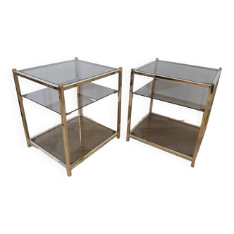 Belgo chrom side tables from the 70s