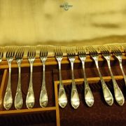 12 silver-plated dessert forks by Félix Frères