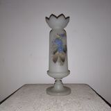 Vase verre opaline émaillé