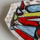 Multicolor Hand-Painted Ceramic Wall Plate, Vintage Studio, Italian 1970s Mid-Century Design
