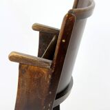 Vintage Cinema Chair TON (Thonet), 1940s Czech, Wooden Theatre Seat