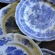 8 romantic blue Lunéville Sarreguemines dinner plates