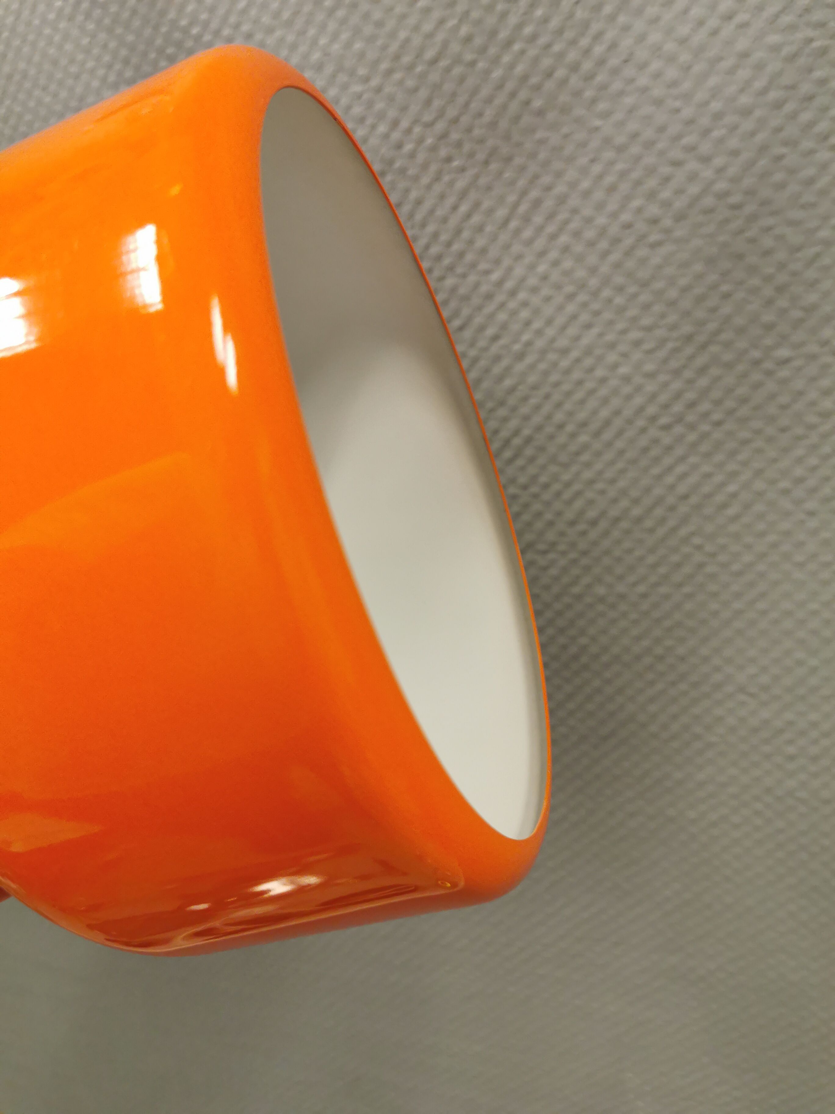 Mini poker hanging lamp in orange original colour  Jo Hammerborg