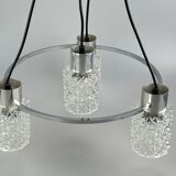 60s 70s lamp fixture ceiling lamp chandelier glass chrome space age