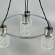 60s 70s lamp fixture ceiling lamp chandelier glass chrome space age