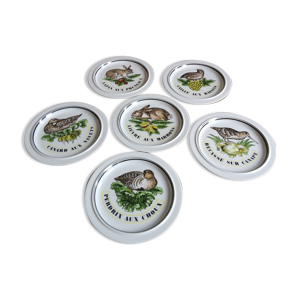 lot de 6 assiettes porcelaine