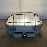 Industrial Cast Aluminium Wall Light with Frosted Glass from Elektrosvit, 1970s