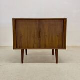 Rosewood Tambour Door Cabinet By Kai Kristiansen For Feldballes