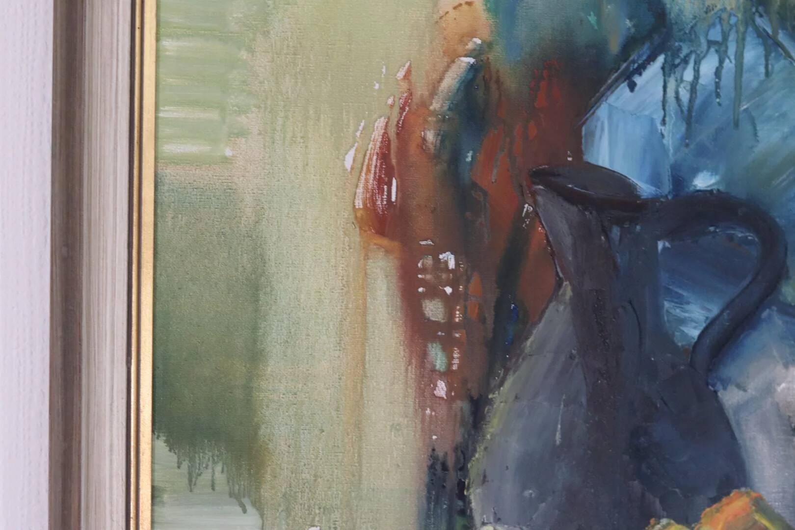 Huile sur toile suédoise originale – « Nature morte vibrante »