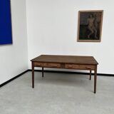 Vintage farm table with 2 large drawers