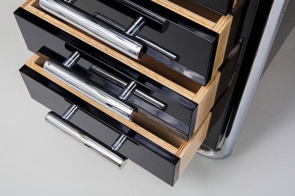 Bauhaus Writing Desk in Chrome by M. Breuer for Thonet, Czech, 1930s