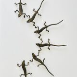 Bronze lizard knife holder