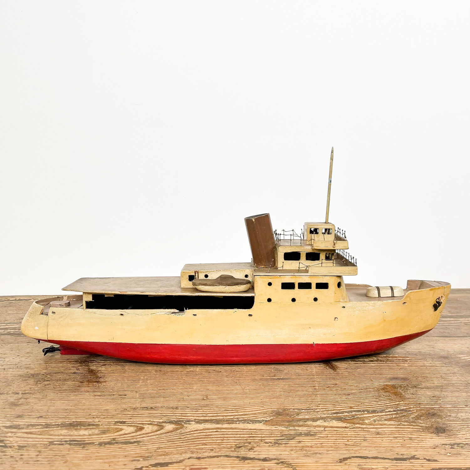 Vintage wooden boat model