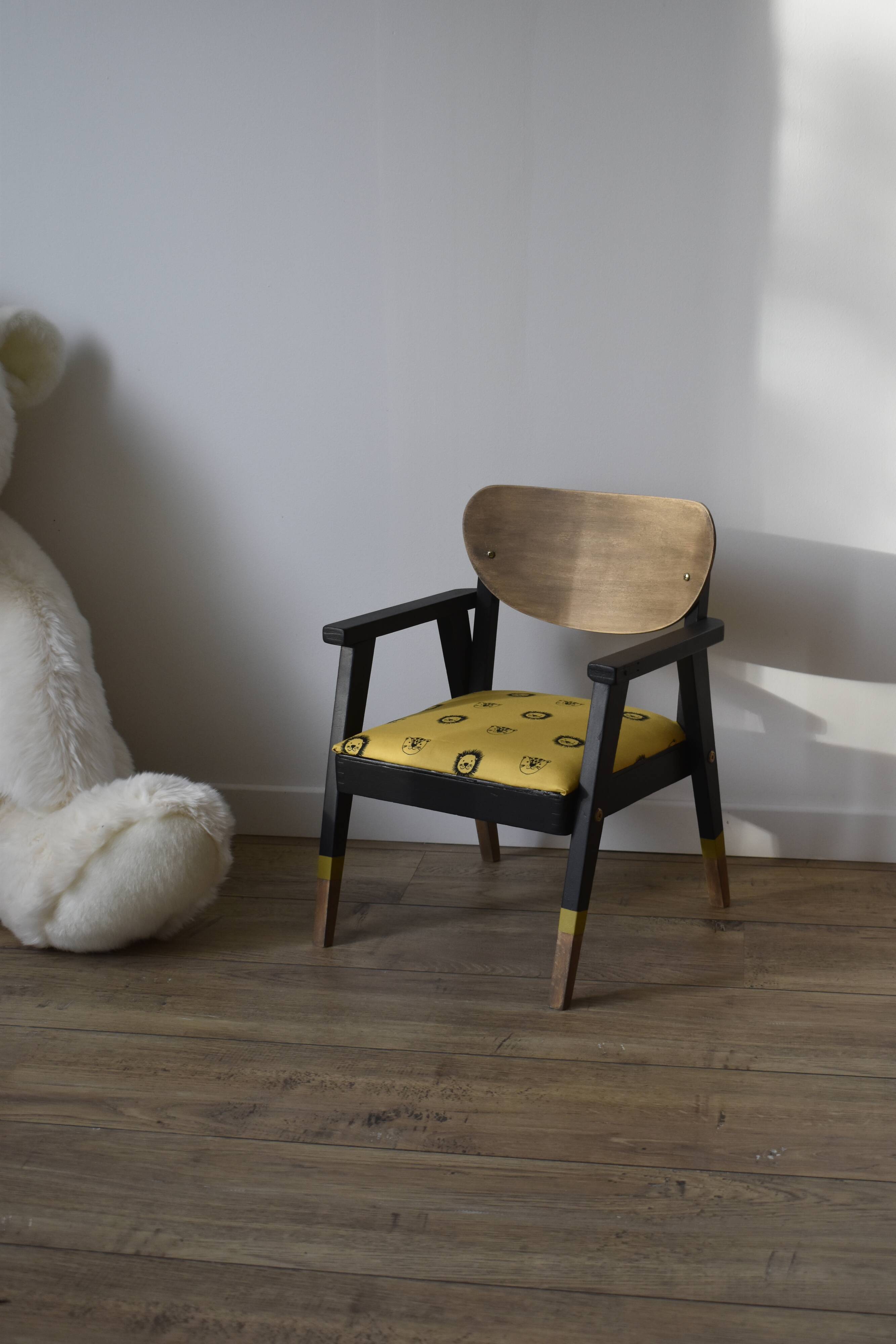 Restored vintage children's armchair