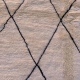 Moroccan rug Beni M'Rirt white - 26 x 304 cm