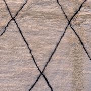 Tapis Marocain Beni M'Rirt blanc - 26 x 304 cm