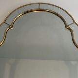 Mirror with closed guards in gilded wood 110x59cm