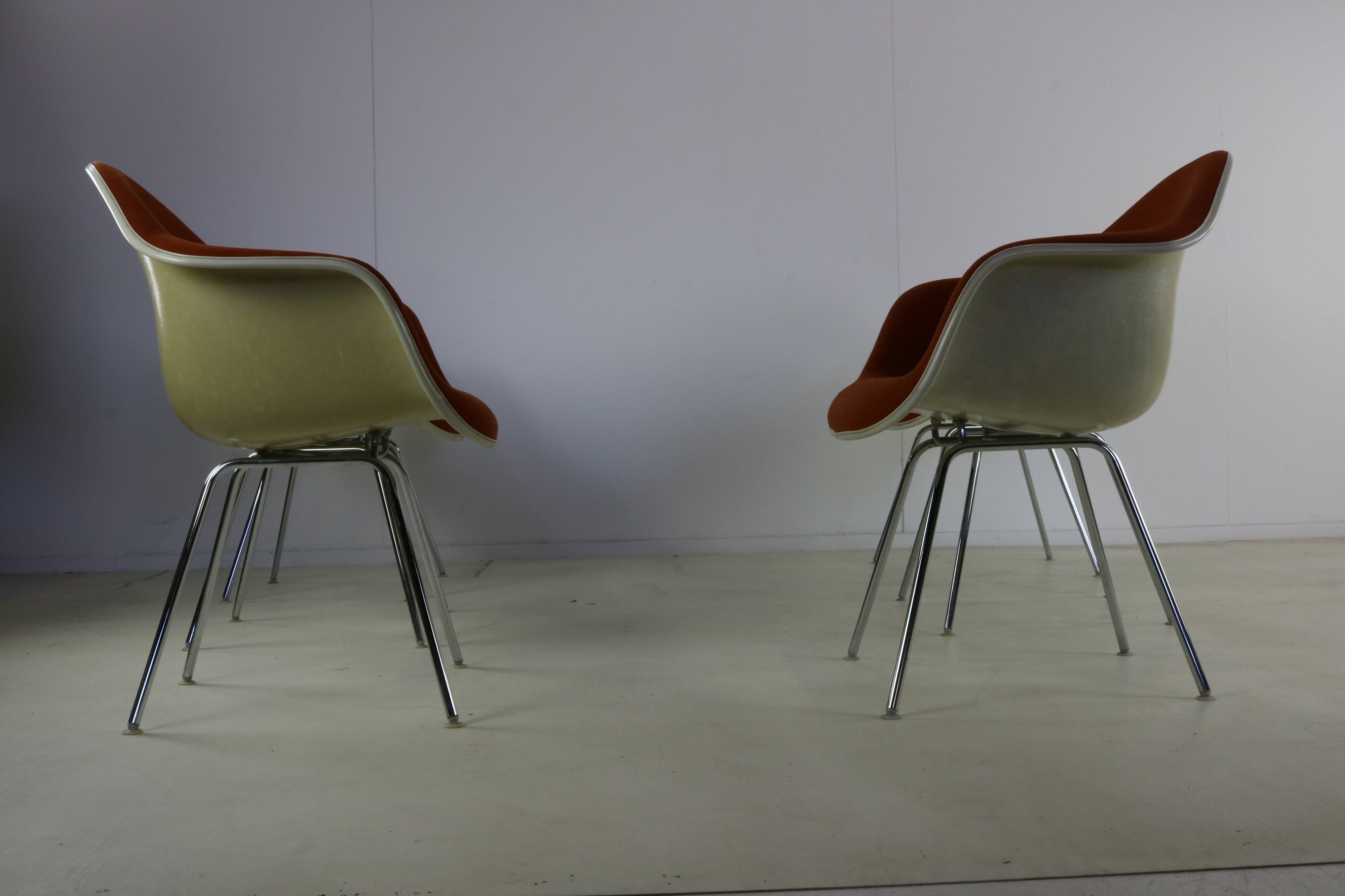 Set of six dining chairs by Charles Eames